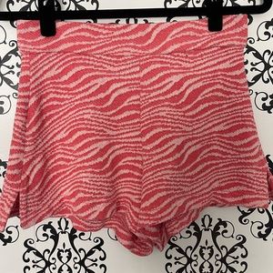 Pink Zebra Lounge Shorts - Size Medium